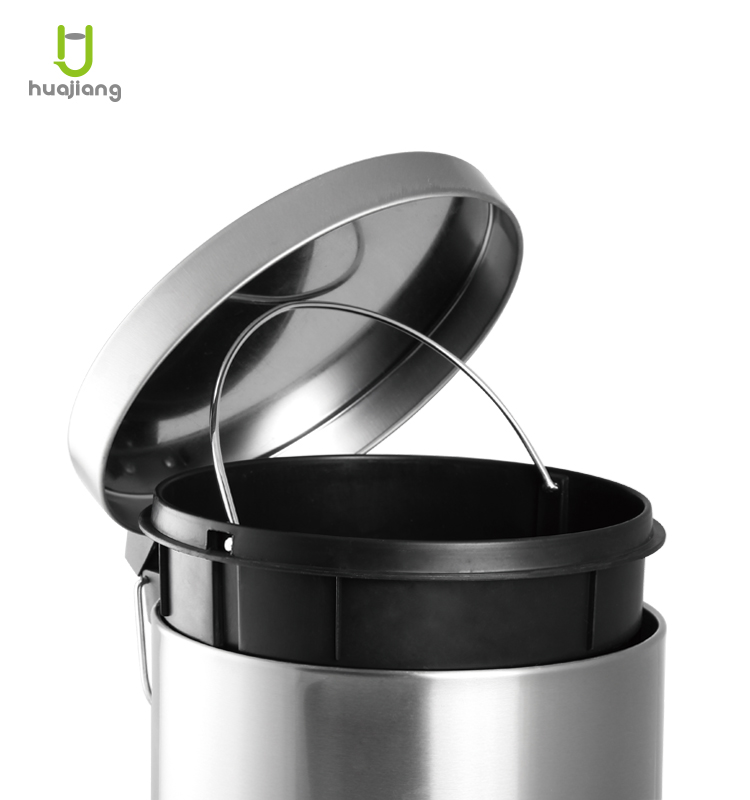 Home Stainless Steel Trash Can with Foot Pedal and Rolling Cover 3L/5L/8L/12L/20L/30L Sustainable Design
