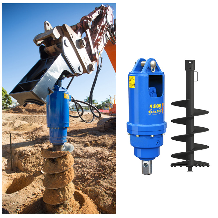 High Torque Hydraulic Earth Drilling Machine 44-98 Rpm Speed 20-45 Lpm Oil Flow 496 Nm Torque Range