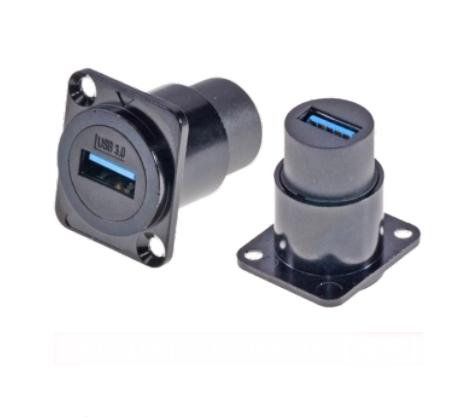 USB 2.0 Zinc Alloy Square Data Connector for Dustproof Audio Data Housing Material