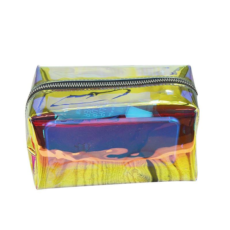 Eco Friendly Neon Colorful PVC Cosmetic Makeup Toiletry Skin Kits Pouch Waterproof Clear Vinyl Gift Bag