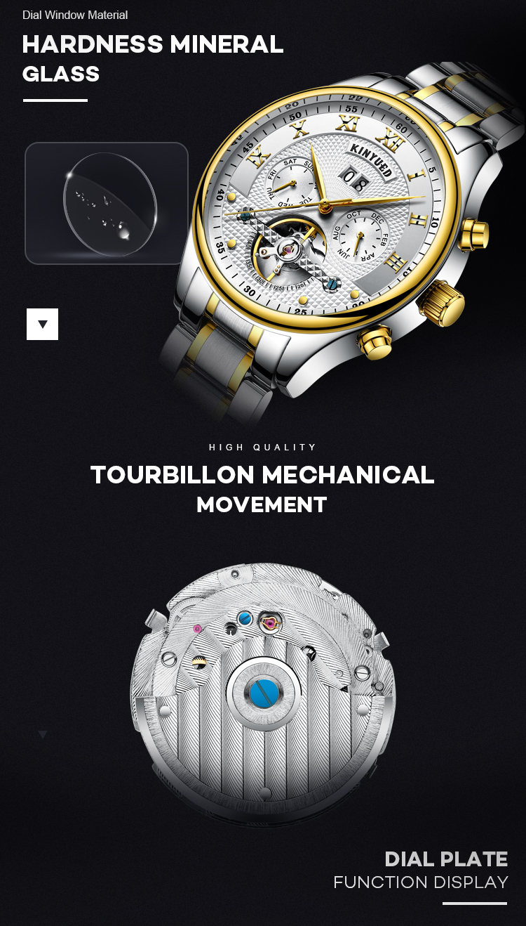 KINYUED new design 2020 hot products wristwatches stainless steel watch watch men wrist