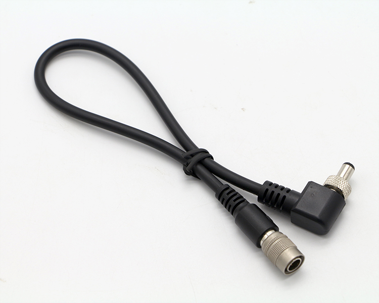 90 Degree Right Angle Male to Female 5.5x2.1mm 5525 DC Screw Power Charger Cable