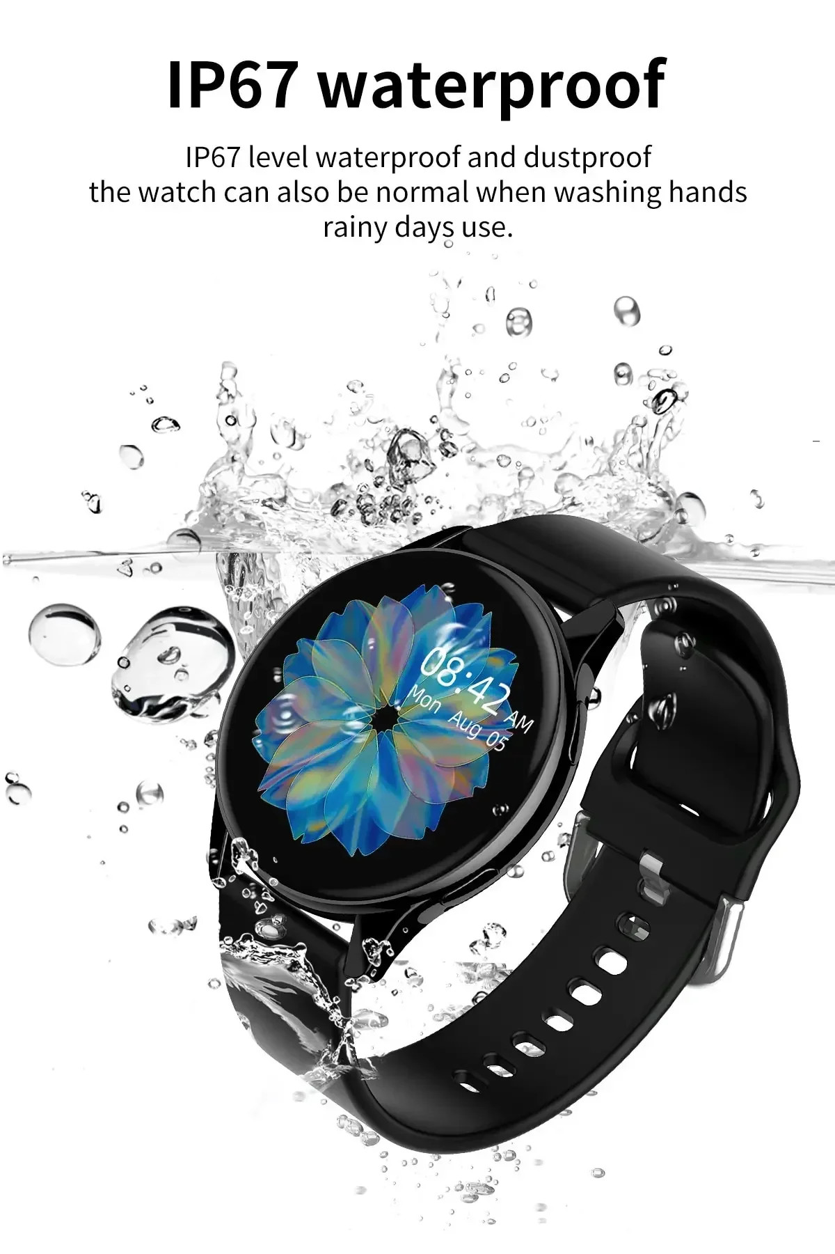 T2Pro Smart Bluetooth Wearable Watch Round Ladies Fitness Tracker Bracelet