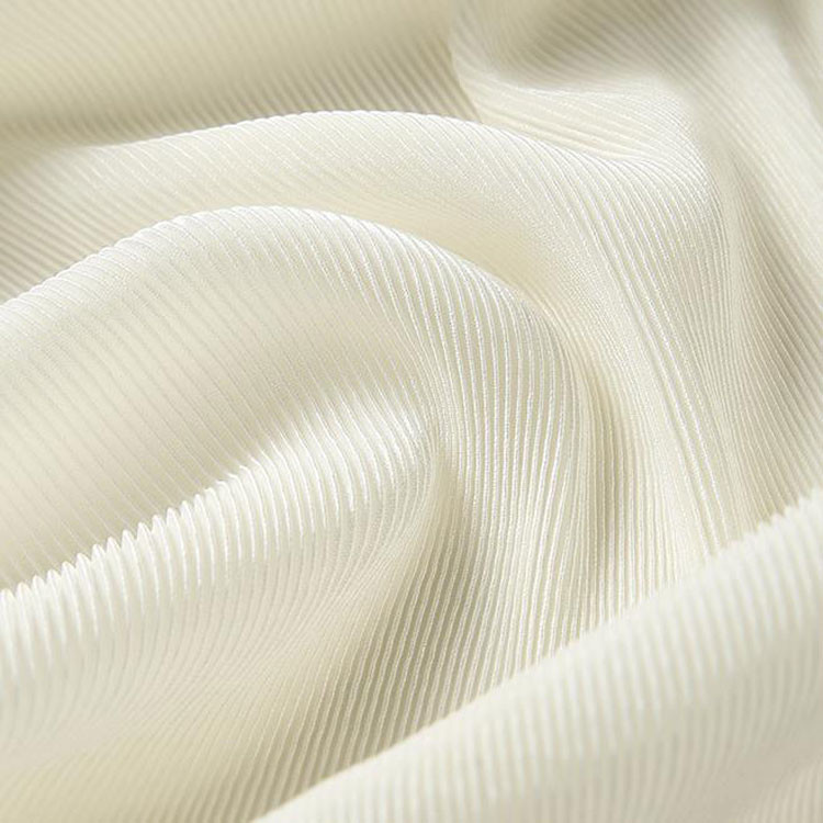 Three-Dimensional Striped Pleated Textured Matte Pleated Fabric