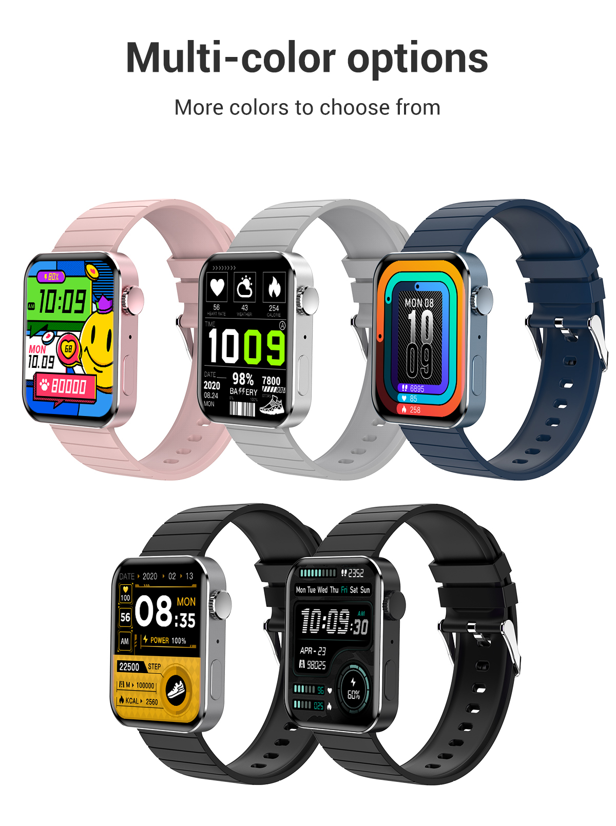 Full Touch Screen 1.78inch Bluetooth Health Watch Heart Rate Sensor