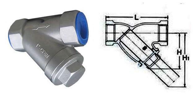 Brass / Stainless Steel SS316 SS314 Water Meter Strainer By Thread End With Mesh