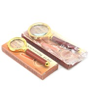 Kids Pocket Flat Handheld Illuminated Magnifiers , Hand Held Magnifying Glass 8x 10x Power