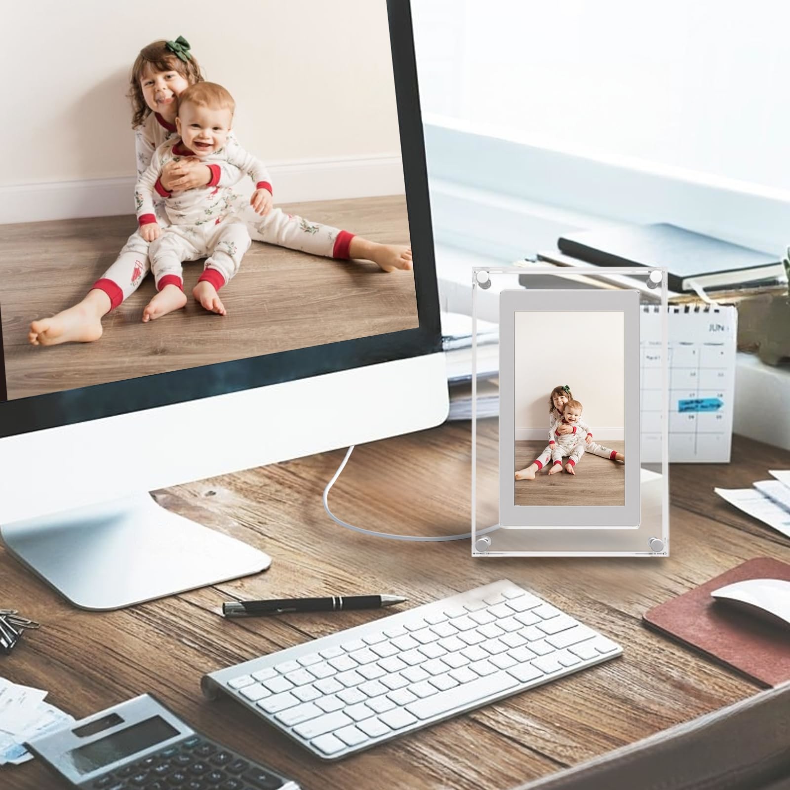 10inch Acrylic Bulk Digital Photo Frame with RM/RMVB/AVI/MPG/MPEG/FLV/VOB/MP4/MKV Support