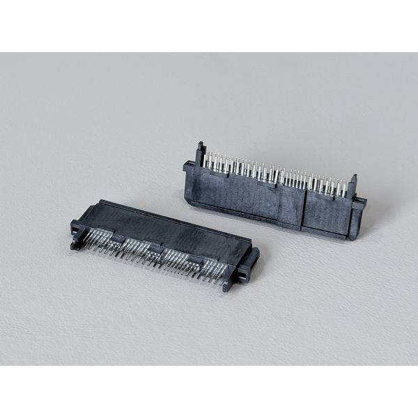 SAS 68Pin Female 180° Wire to Board Connector 30u'' Gold Plated High-Speed Signal Transmission PCB Electronic Connector for Server and Storage Devices