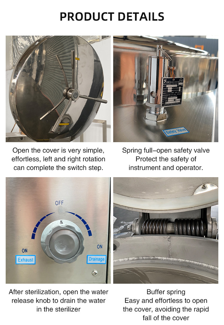 Vertical Steam Sterilizer Mushroom Autoclave 380V For Cultivation