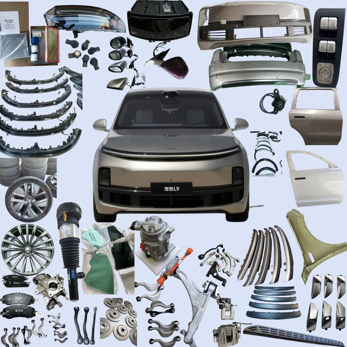 Durable Lixiang L9 Car Accessories Air Filter Body Kit Front Rear Bumper Rim Alloy Wheel Suspension Shock Absorber Lamp