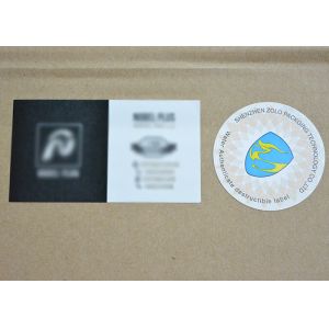White Custom Eggshell Stickers , Customized Security Labels Stickers