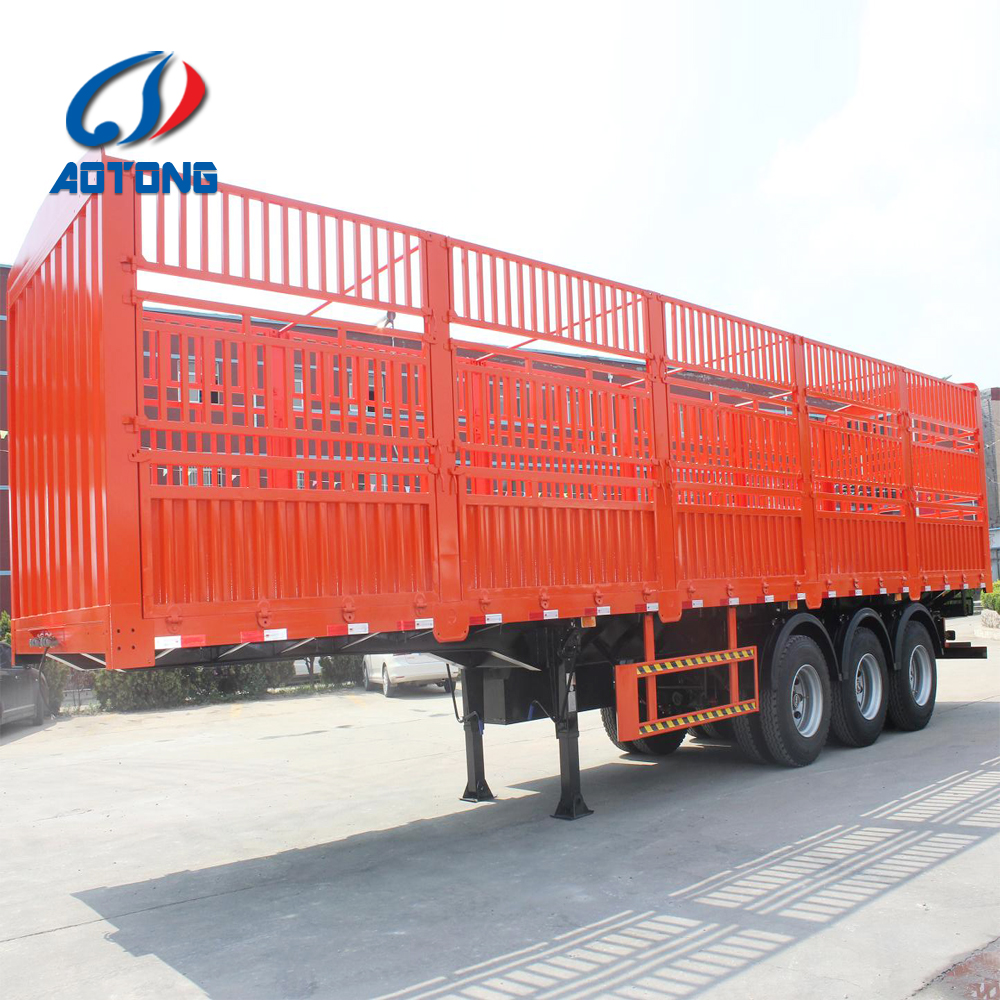 50 Ton Capacity Low Boy Truck Semi Trailer with Hydraulic Ramp and Main Beam Q345B