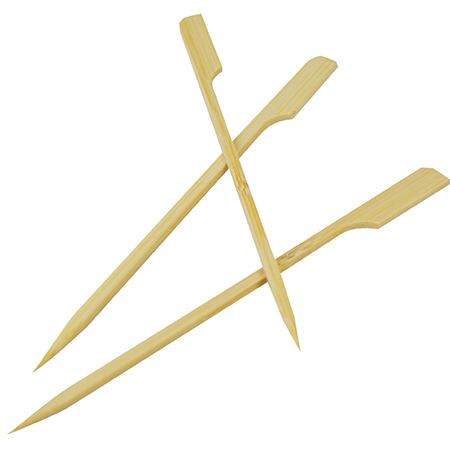 18cm Flat Wooden Bamboo Paddle Picks Sticks For Marshmallow