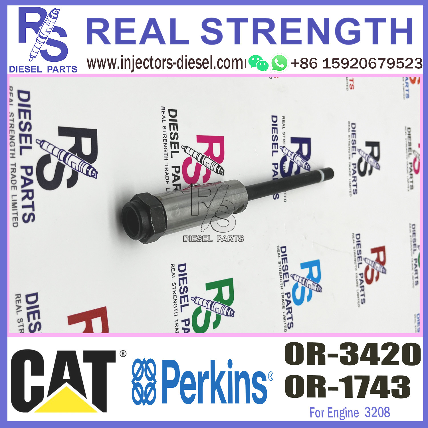 0R-1743 0R-3420 Diesel Fuel Nozzle Pencil For 3406B 3406C 3408 3408B 3408C