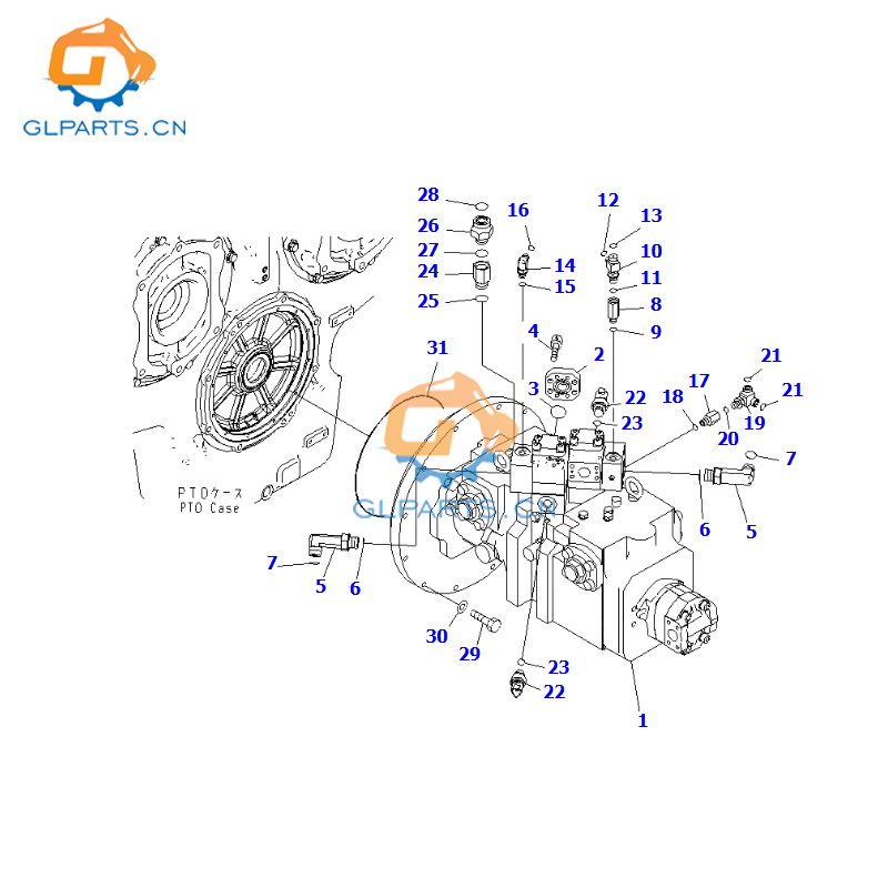 Komatsu Excavator Hydraulic Pump Assembly 708-2L-00280 PC2000-8 PC2000 Piston Pump