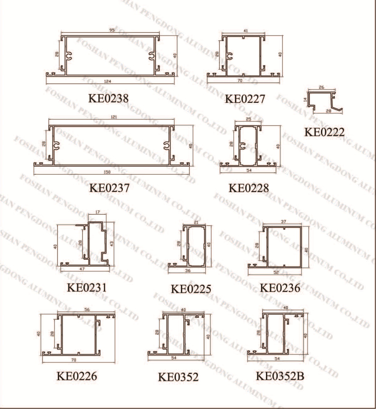 Anodized Aluminium window and door Profile