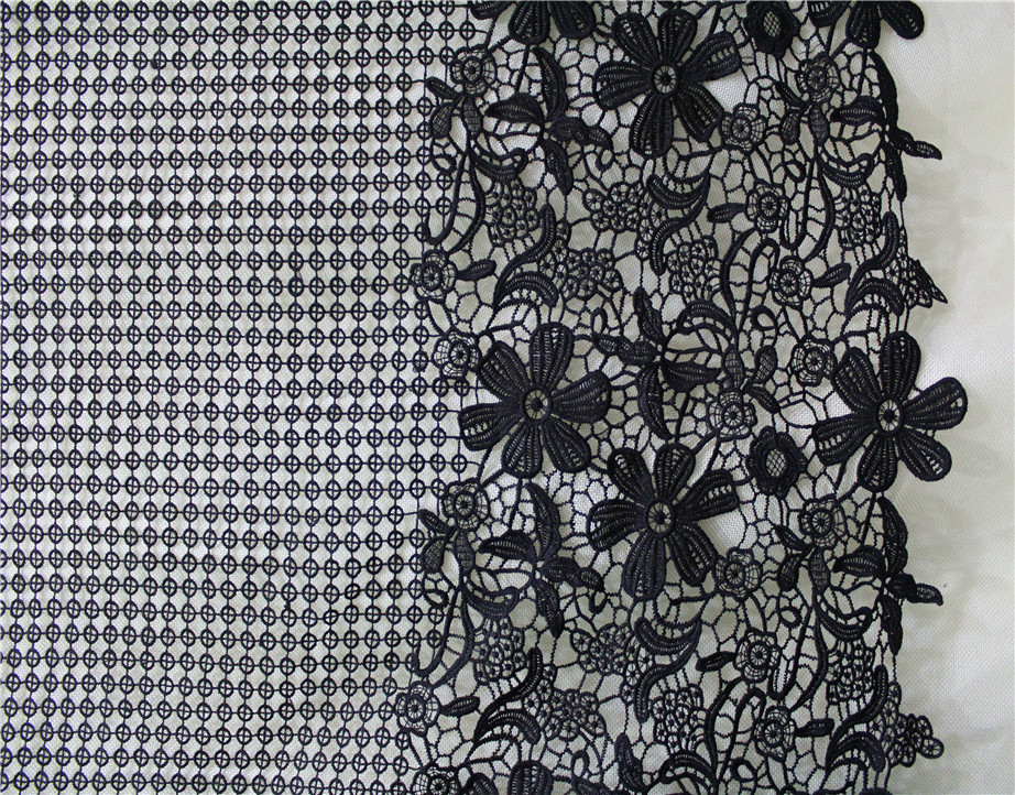 Garment Accessories Chemical Lace Fabric Water Soluble Embroidery lace fabric in Different Color