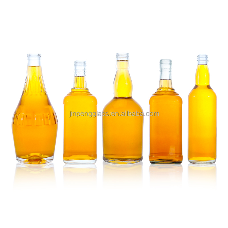 Glass Products Unique Shaped Bottle 750ml 700ml for Vodka Whiskey Tequila Brandy
