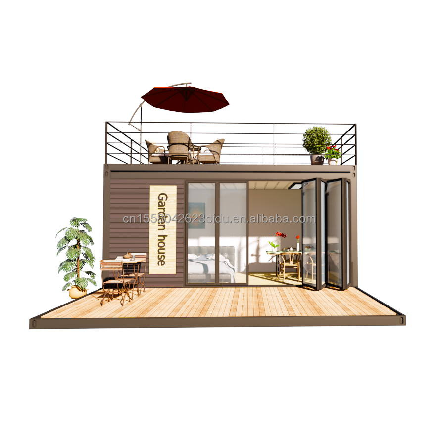 Modern Design 20 Foot Extendable Container House Flat Pack Steel Frame Modular Home Prefab Sandwich Panel Shipping
