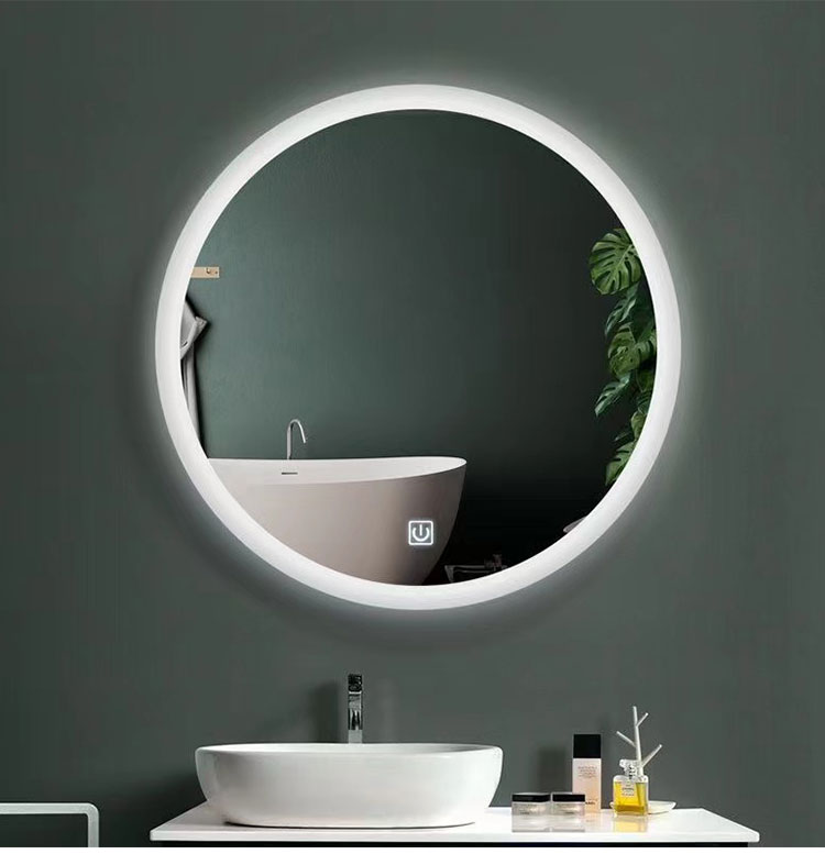Large Sensor Switch LED Bathroom Mirror with Touch Screen and Fog-Free Design