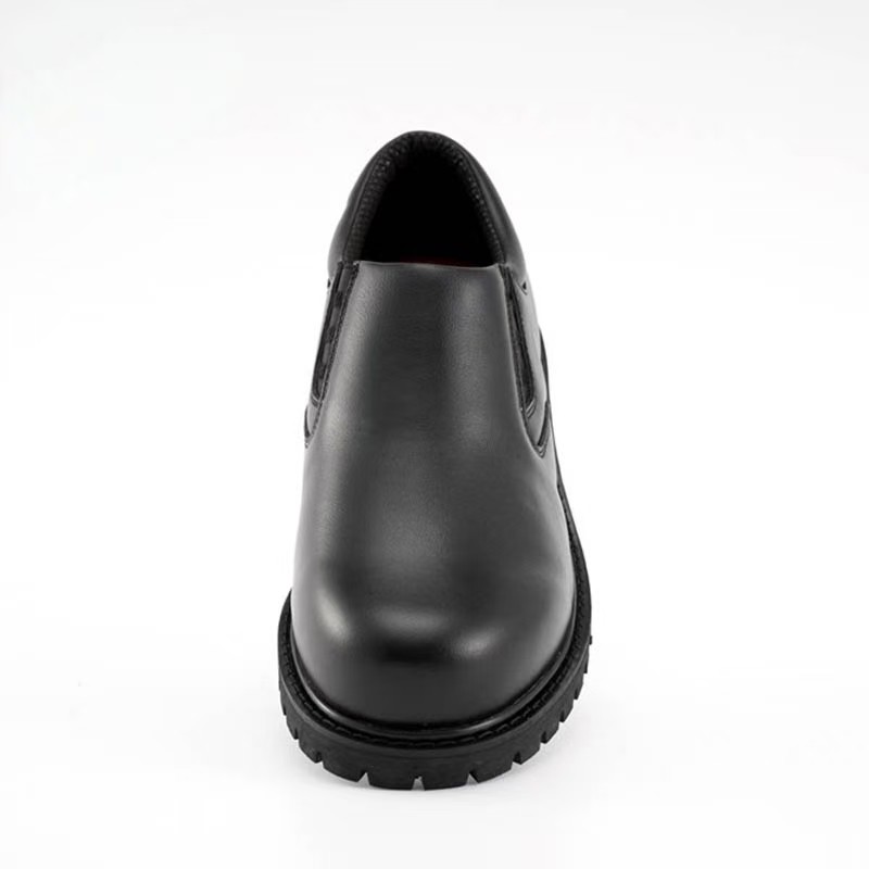 Goodyear Welted Chef Shoes Black Full Grain Leather Slip Resistant Work Shoes