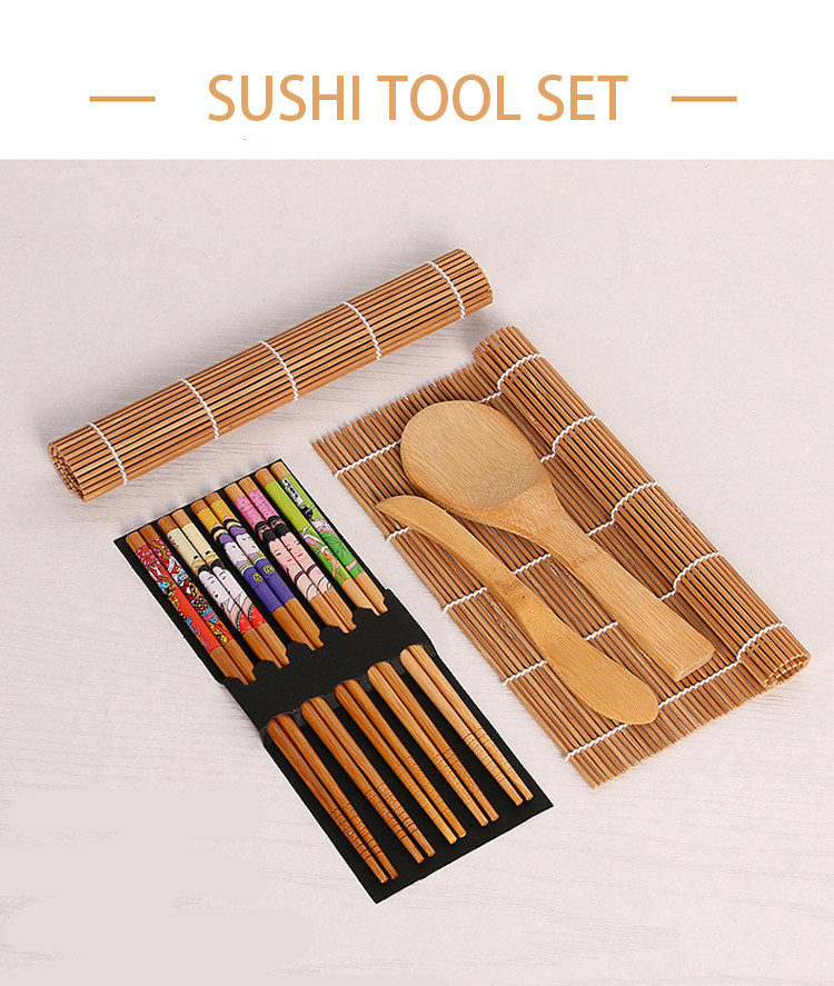 25*10*5cm Beginners Bamboo Sushi Making Kit All In One Household Kitchen Tools