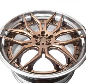 China factory direct custom 22 to 24 inch aluminum gold bronze brushed car forged wheels on sale