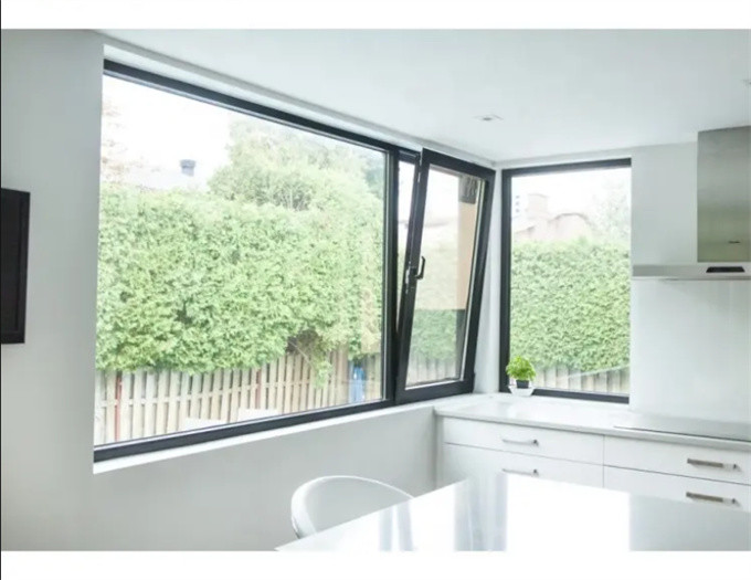 Black Household Double Glazed Aluminum Alloy Awning Windows For Residential Demand