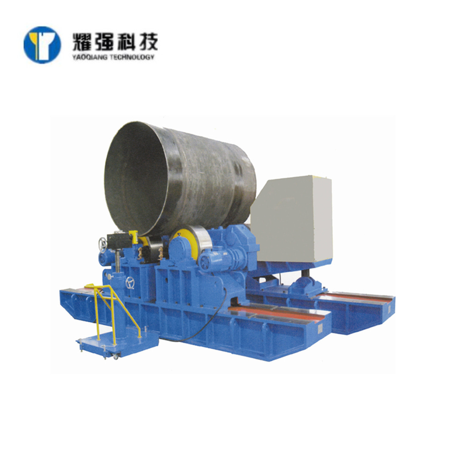 1.5kw Self Aligning Tank Vessel Welding Rotator 3300mm Rubber Wheels Turning Roll