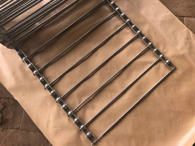 310 Stainless Steel Rod Mesh Conveyor Belt , Ladder Conveyor Belt For Sintering Furnace
