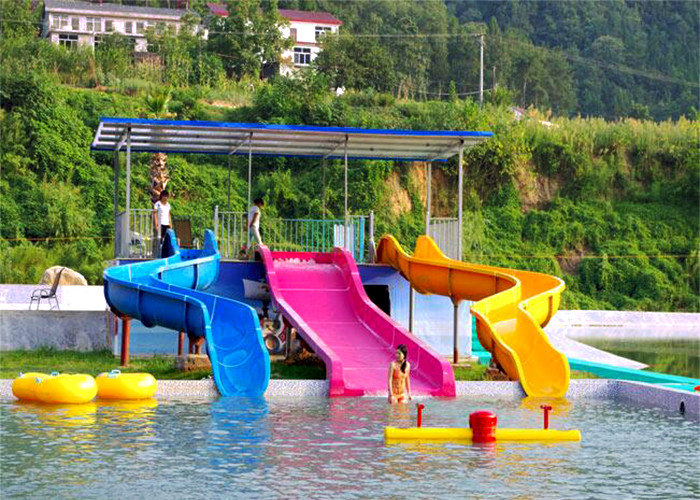 Commercial Above Ground Pool Slide Fiberglass Aqua Funny Equipment