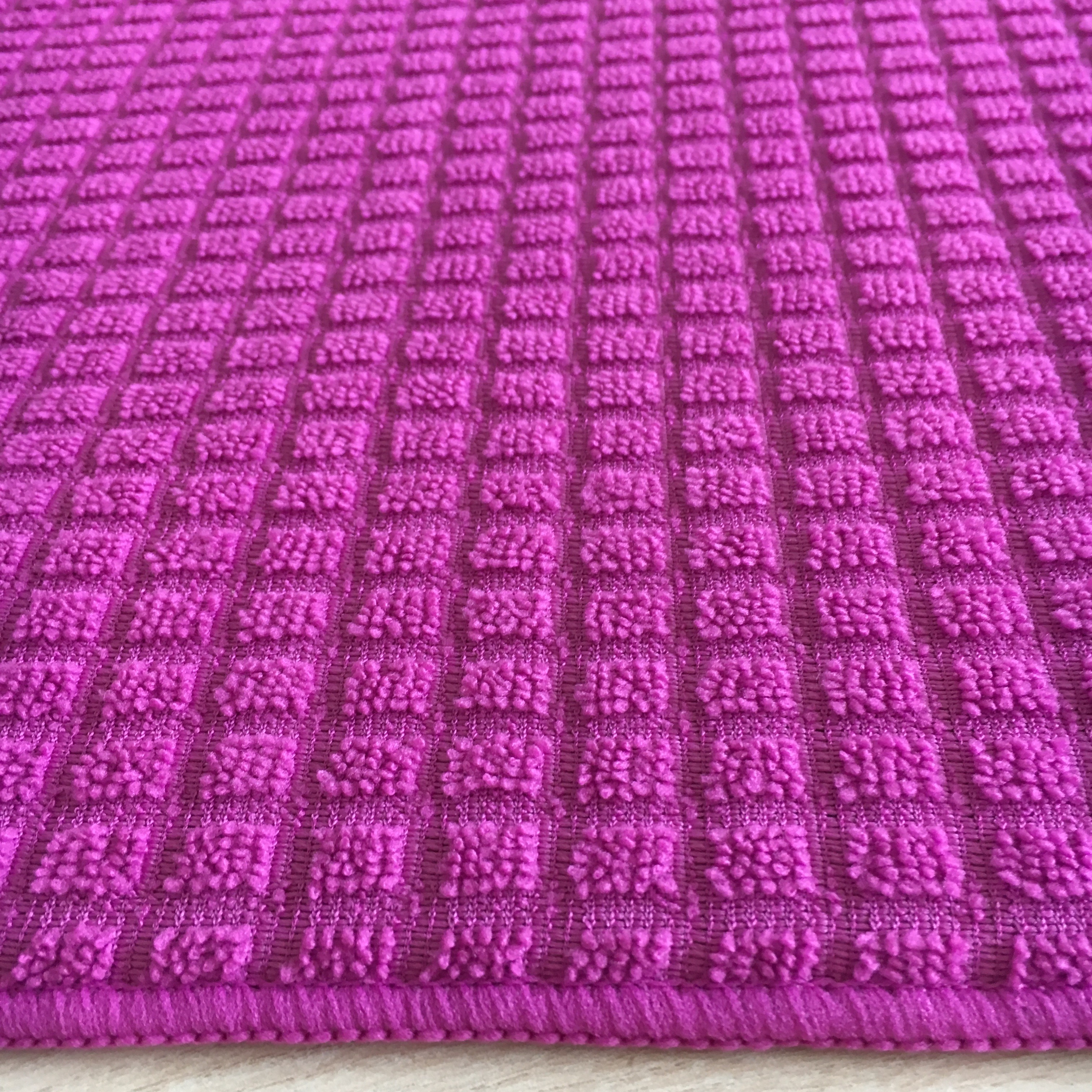 Sinlge packed 1pc Microfiber printeted water absorb dish mat kitchen water pad with grid patten