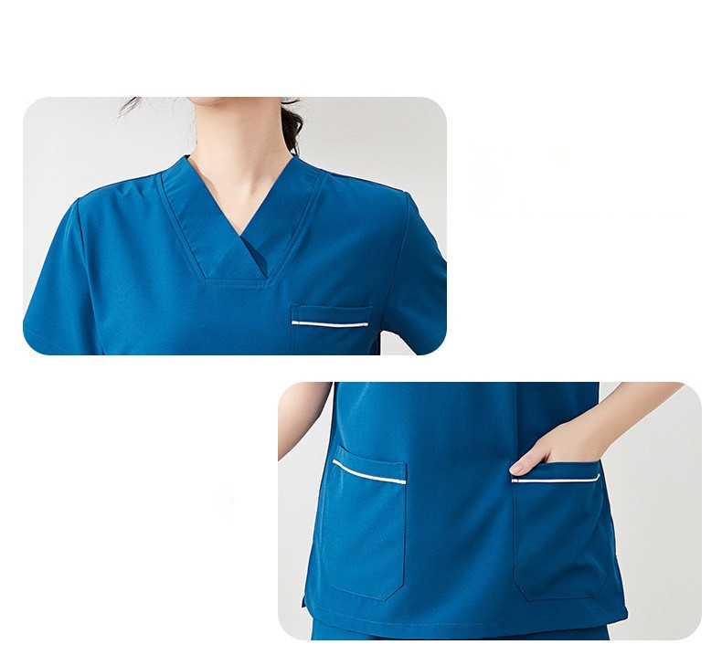 Customized Logo Woven Fabric Doctor Uniforms for Hospital Staff in High Fashion