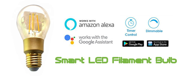Voice Control 7W A60 Smart Wifi LED Edison Bulbs