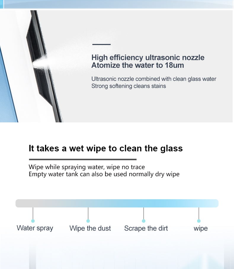 Private Mold Yes Rechargeable Cordless Window Vacuum Cleaner for Commercial Smart House