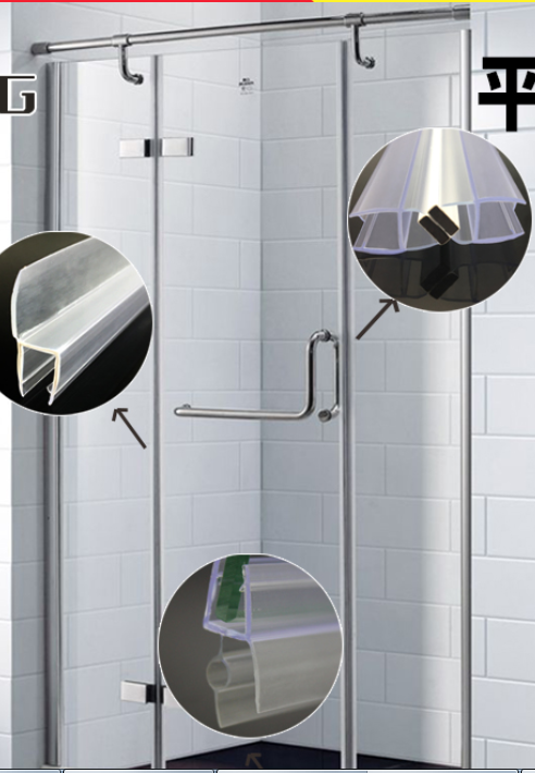 Shower Silicone Seal Strip for 120 Inch Glass Door Prevent Leaks and Stop Water Damage