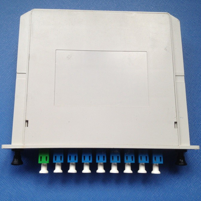 Insert Type Fiber Optic Divider with Adapter SC/APC 1*8 fiber optical Insertion type PLC splitter
