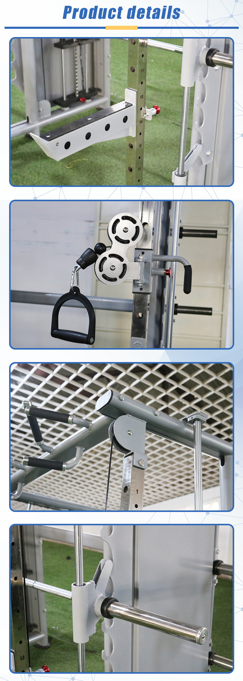 Commercial Use Fitness Equipment Pin Loaded Multi-Function Device Smith Machine