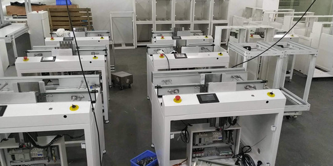 Automatic Smd Mounting Machine Dual Track Unloader Dynamic Clamp Structure