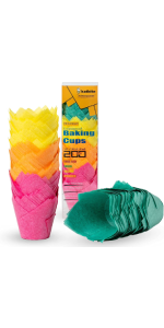 Katbite Tulip Cupcake Liners 200PCS