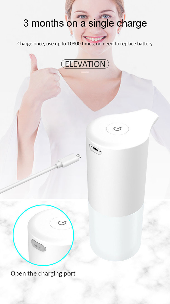 1200mah 350ml Smart Soap Dispenser With IPX5 Waterproof Technology