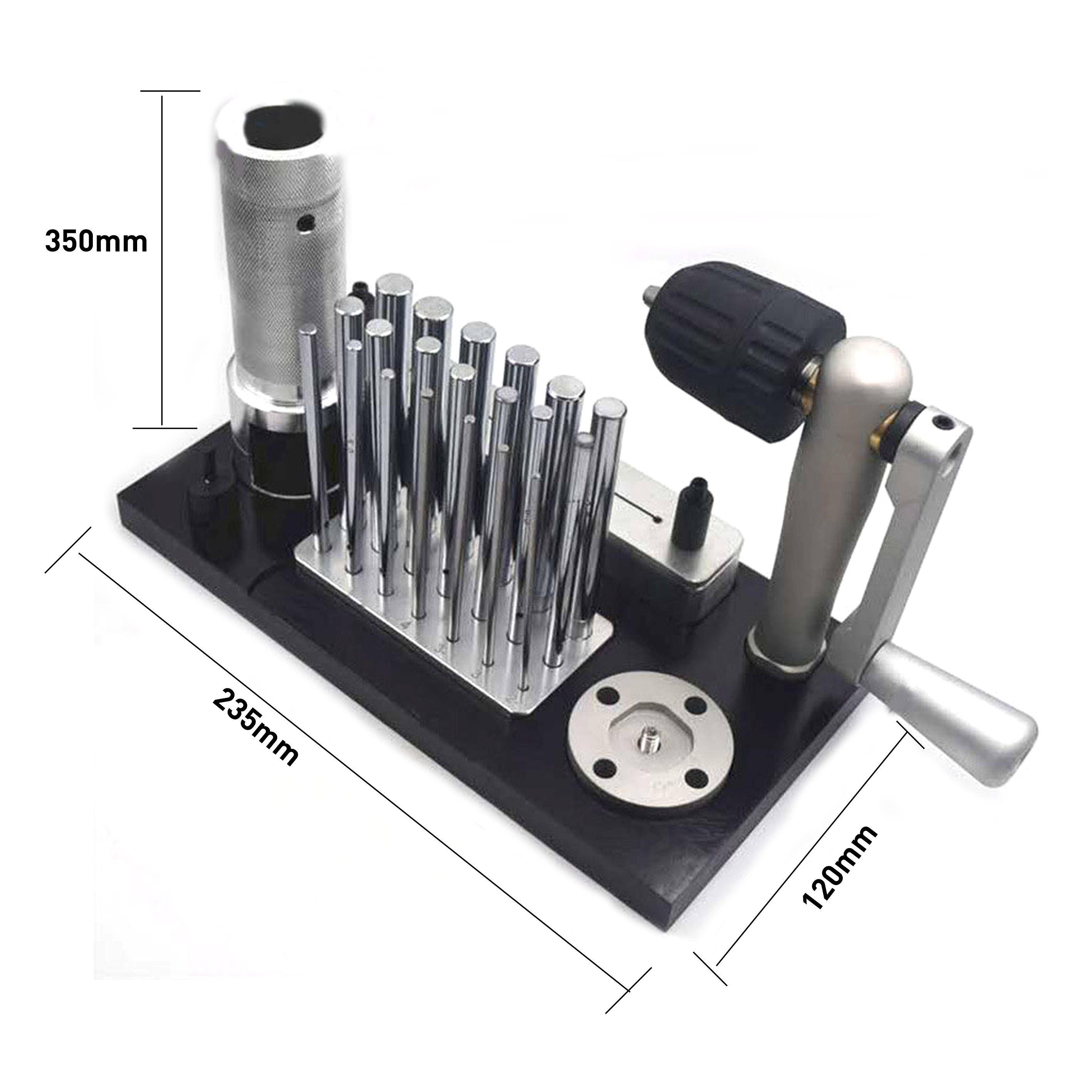 Alloy Steel Manual Jump Ring Maker With 20pcs Spindles 2.5-12mm