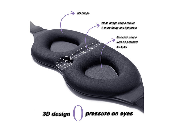 25*10cm Silk Satin 3D Sleeping Eye Mask Foldable OEM Service