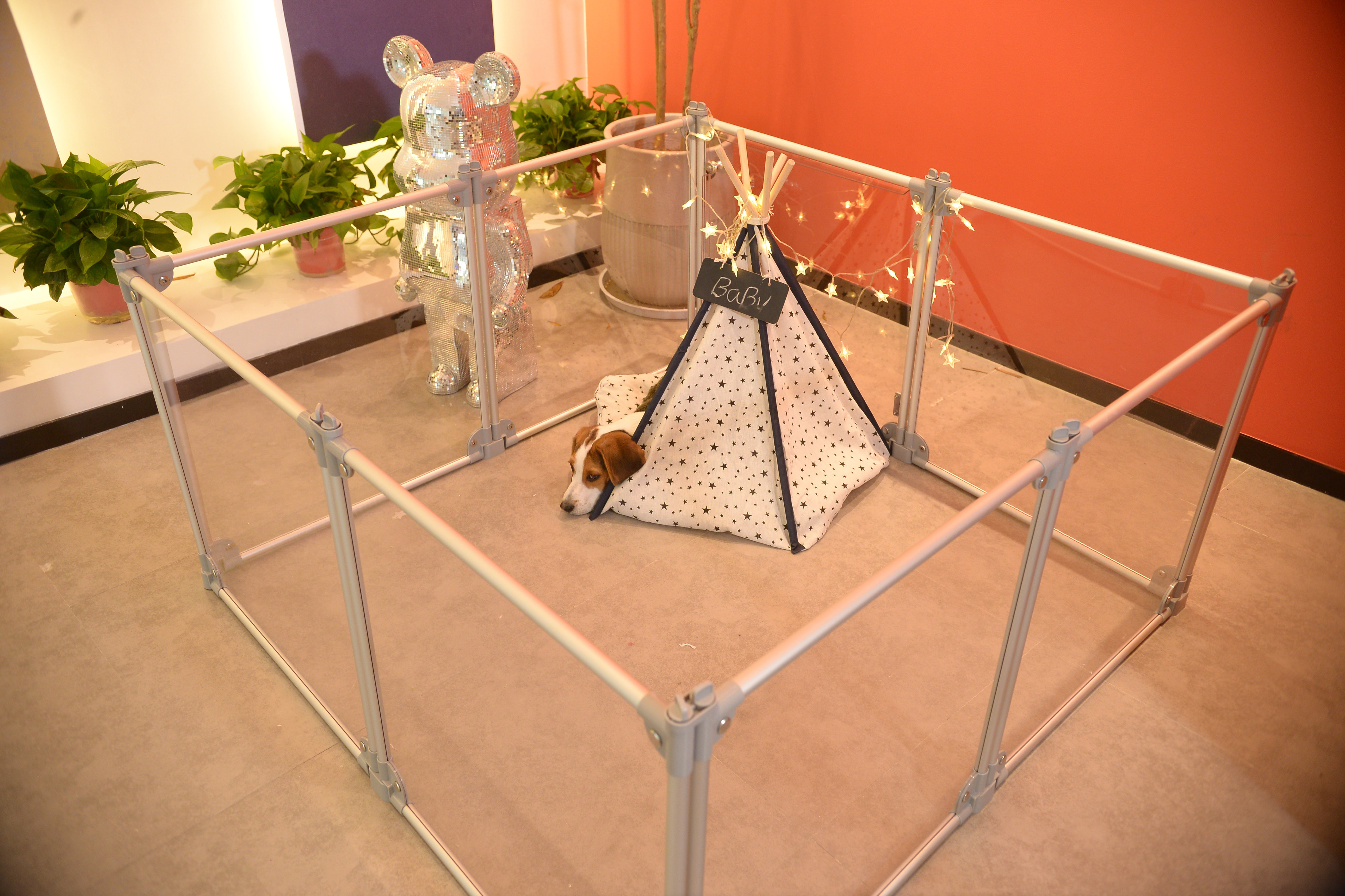 Durable Transparent Foldable Pet Playpen For Indoor And Outdoor
