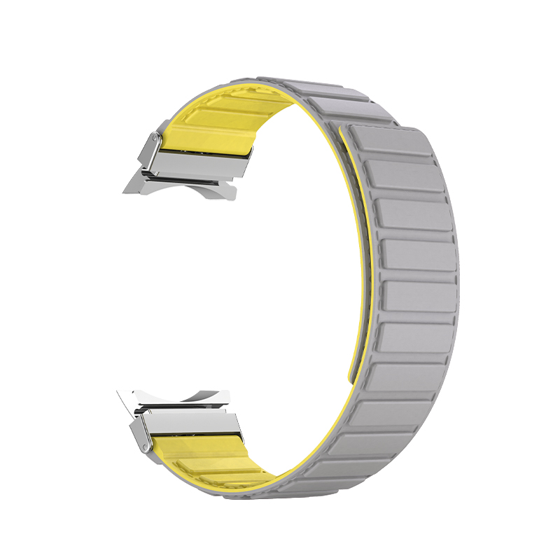22mm SamSung Watch 4 Magnetic Leather Band Strap with Dual Color Rotating and Nylon
