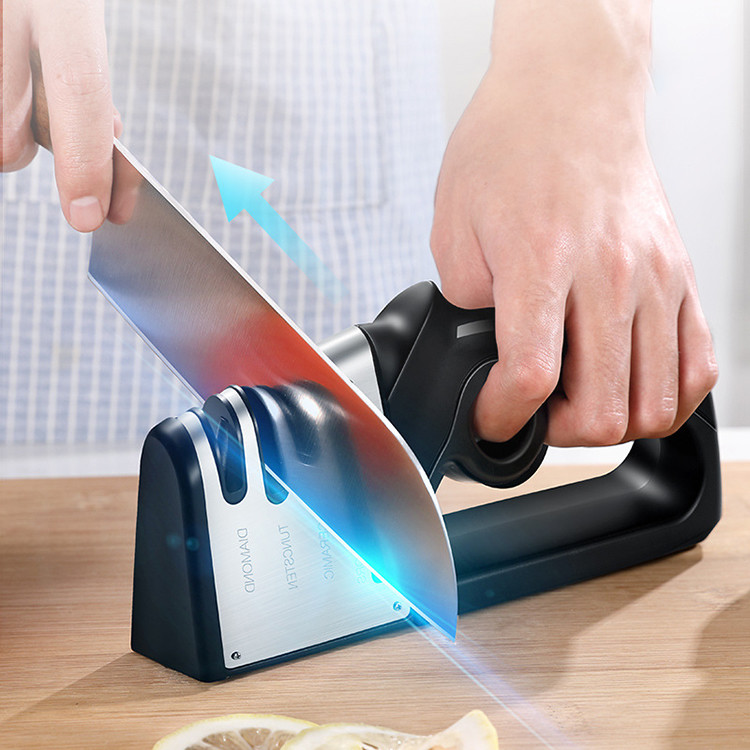 3 Slot Multifunctional Stainless Steel Knife Sharpener CPSIA Household Kitchen Tools