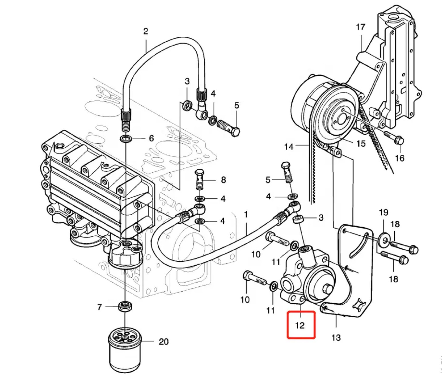 L50E L45B Vol-vo Spare Parts Excavator Fuel Transfer Pump 20460417