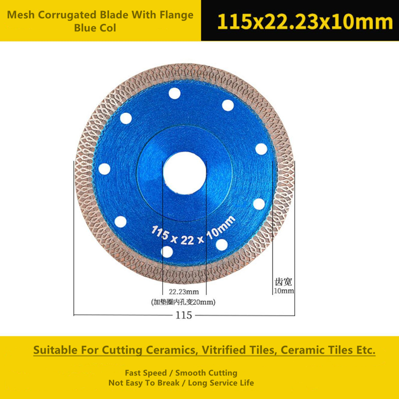 115mm Diamond Cut Circular Saw Blade Mesh Corrugated