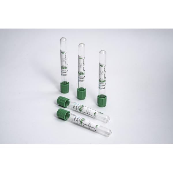 2-5ml Glass Plastic Blood Sample Collection Tube Green Lithium Heparin Vacuum